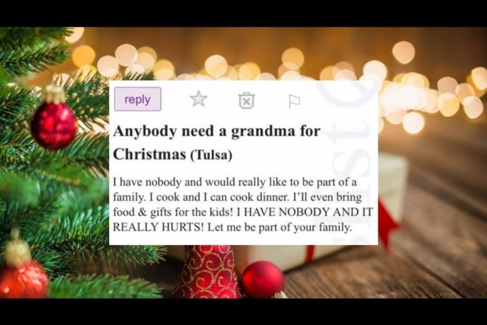 "Nessuno ha bisogno una nonna per Natale?"