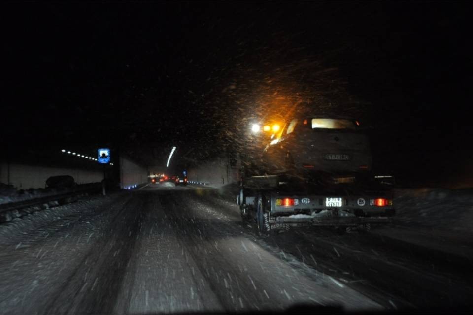 La neve causa una quindicina di incidenti